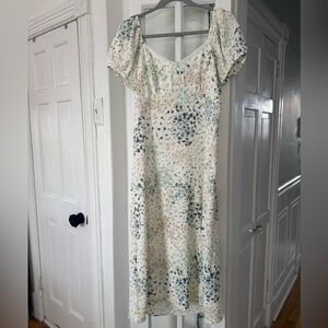 Floral Print Puff Sleeve Dress